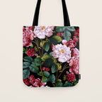 Red Floral Garden Tote Bag Gallery Image 1