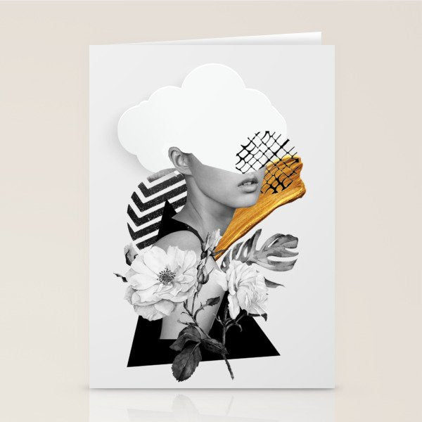 collage art (girl) Stationery Card Gallery Image 2