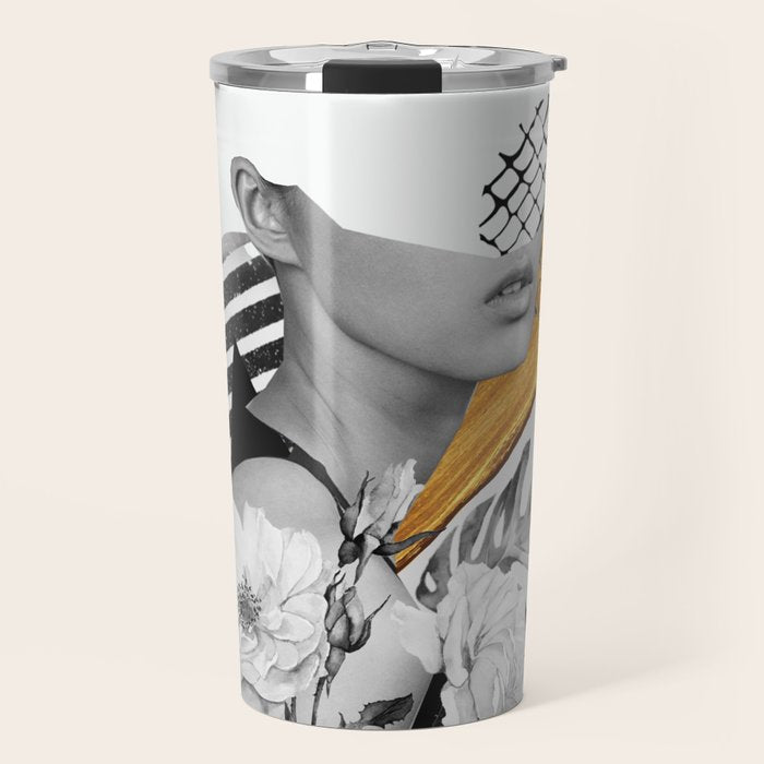 collage art (girl) Travel Mug Gallery Image 1