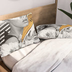 collage art (girl) Pillow Sham Gallery Image 2