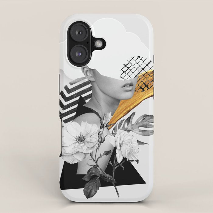 collage art (girl) iPhone Case Gallery Image 1