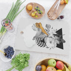 collage art (girl) Cutting Board Gallery Image 2
