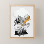 collage art (girl) Mini Art Print Gallery Image 1