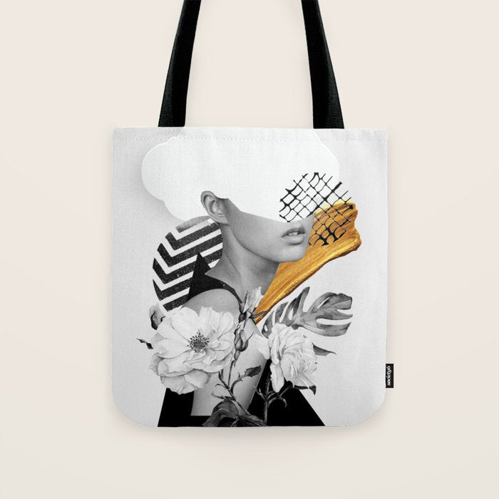 collage art (girl) Tote Bag Gallery Image 1