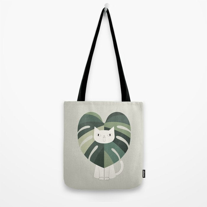 Cat an Plant 62: A Green Lion Tote Bag Gallery Image 2