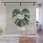 Cat an Plant 62: A Green Lion Wall Mural Gallery Image 1