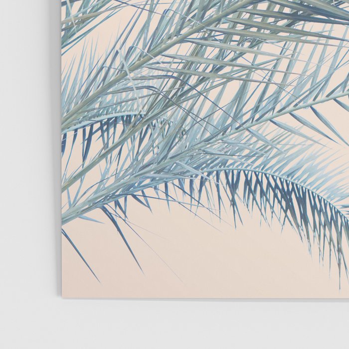 Tropical Palms on Blush Pink, Boho Nature Photography Poster Gallery Image 3