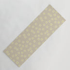 Tiny Flowers / Beige & Lime Yoga Mat Gallery Image 1