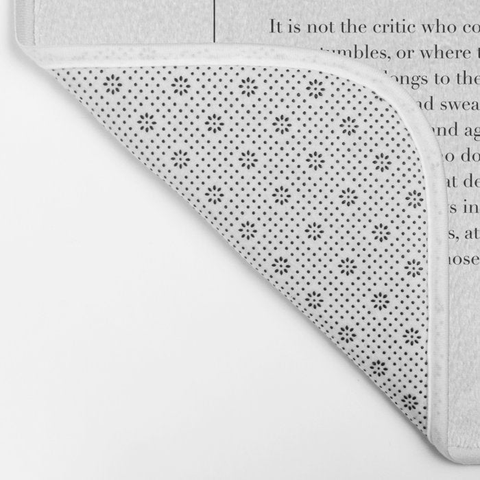 The Man in the Arena by Theodore Roosevelt Bath Mat Gallery Image 2