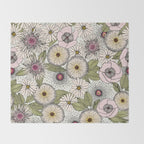 Australian garden chalk Throw Blanket Gallery Image 2