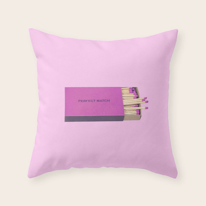 perfect match pink Throw Pillow Gallery Image 6