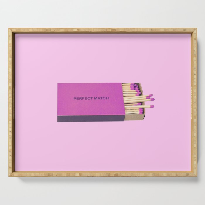 perfect match pink Serving Tray Gallery Image 1