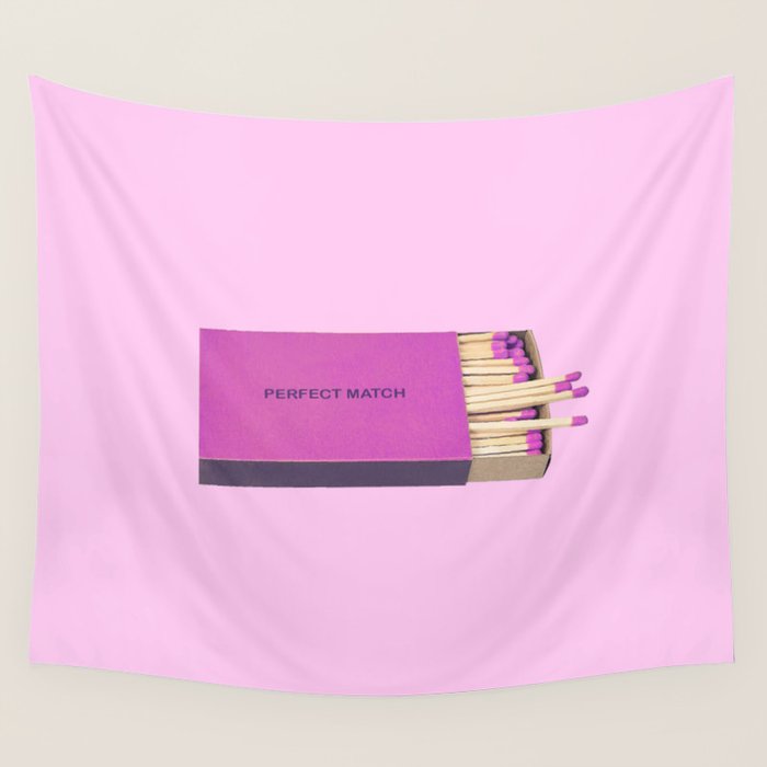 perfect match pink Wall Tapestry Gallery Image 1