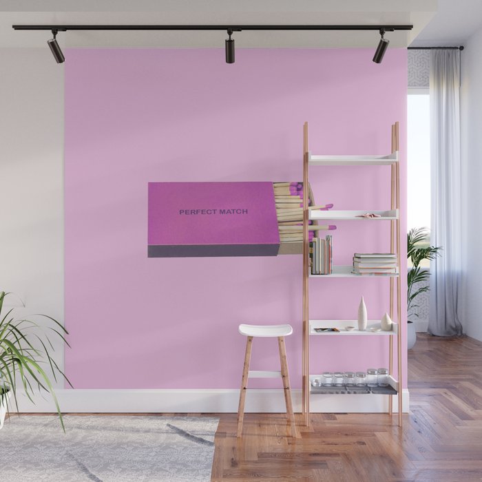 perfect match pink Wall Mural Gallery Image 1