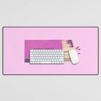 perfect match pink Desk Mat Gallery Image 1