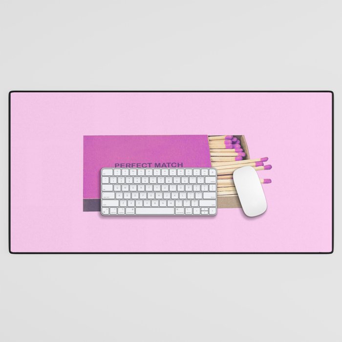 perfect match pink Desk Mat Gallery Image 1