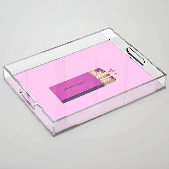 perfect match pink Acrylic Tray Gallery Image 1