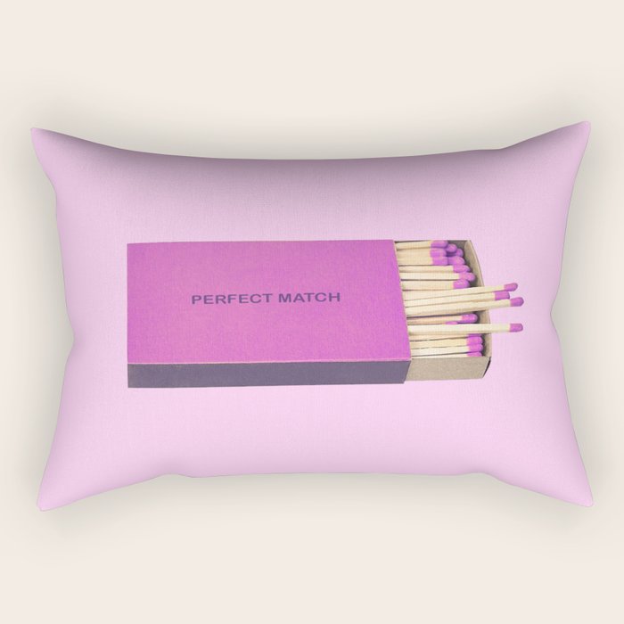 perfect match pink Rectangular Pillow Gallery Image 1