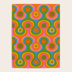 Groovy 60s Midcentury Modern Flower Pattern Poster Gallery Image 4