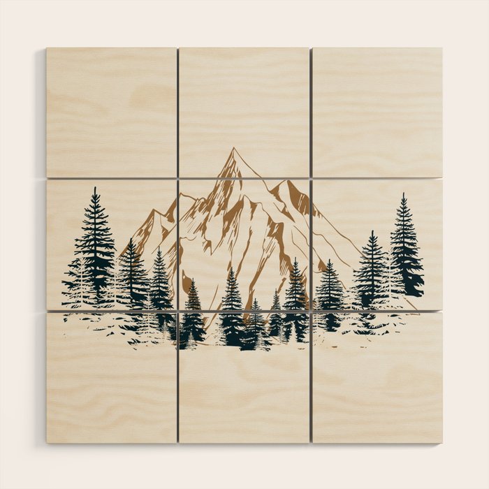 Mountain 4 Wood Wall Art