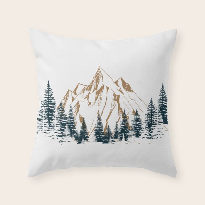 mountain 4 Throw Pillow Gallery Image 1