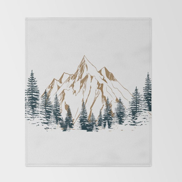 mountain 4 Throw Blanket Gallery Image 2