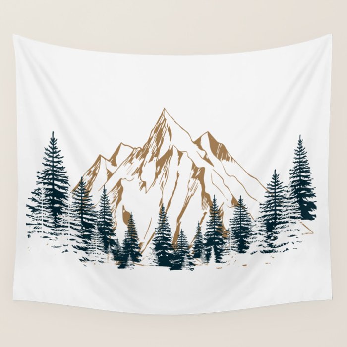 mountain 4 Wall Tapestry Gallery Image 4