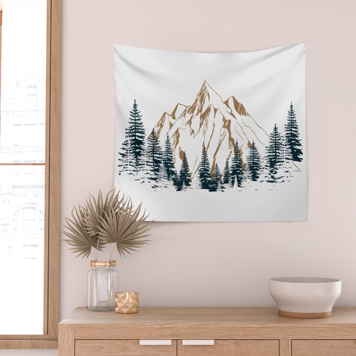 mountain 4 Wall Tapestry Gallery Image 2