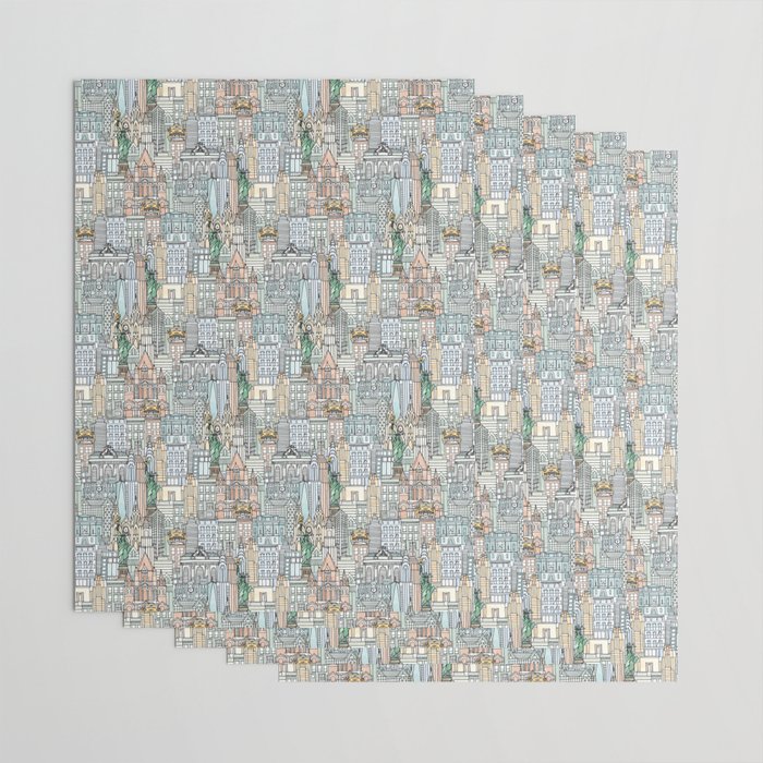 New York watercolor Wrapping Paper Gallery Image 3
