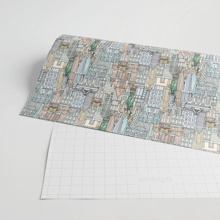 New York watercolor Wrapping Paper Gallery Image 2