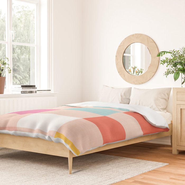 Playful Check Summer Plaid Pattern Duvet Cover Gallery Image 2