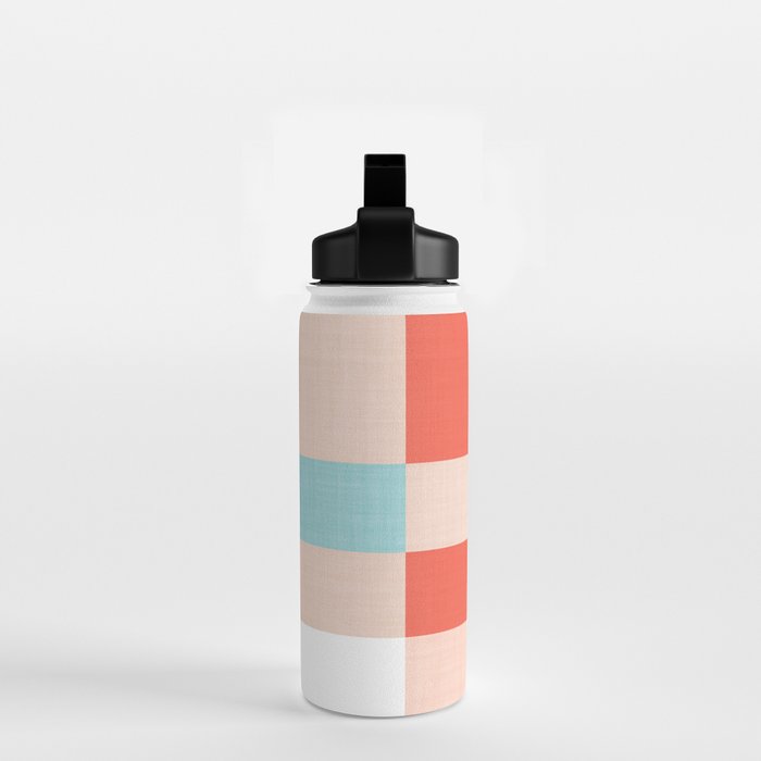 Playful Check Summer Plaid Pattern Water Bottle Gallery Image 2