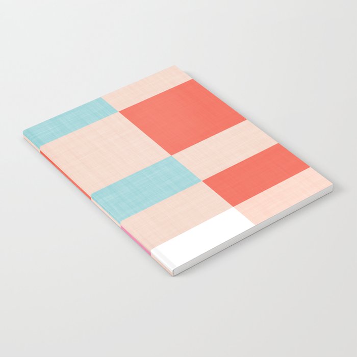 Playful Check Summer Plaid Pattern Notebook Gallery Image 2