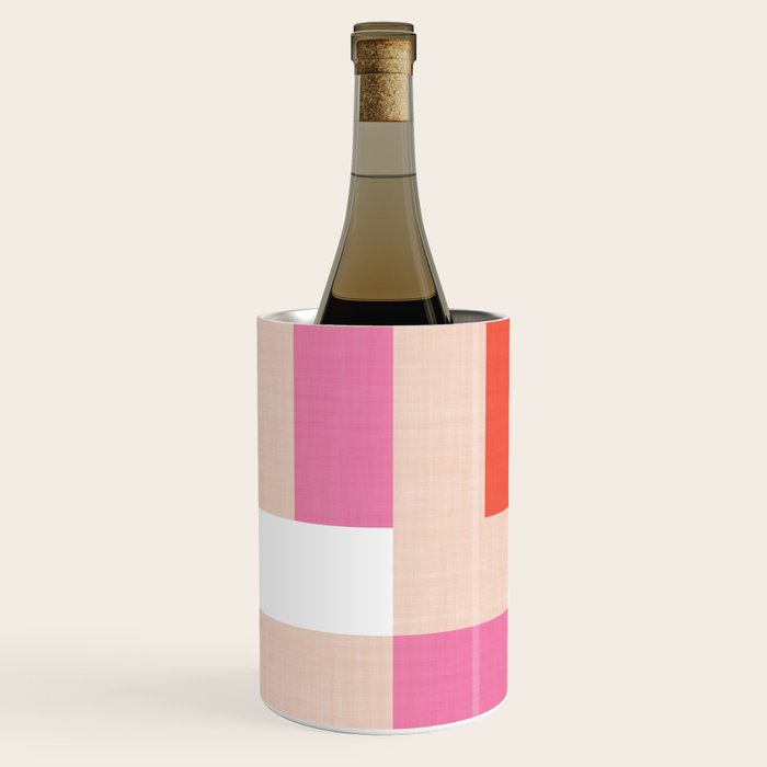 Playful Check Summer Plaid Pattern Wine Chiller Gallery Image 2
