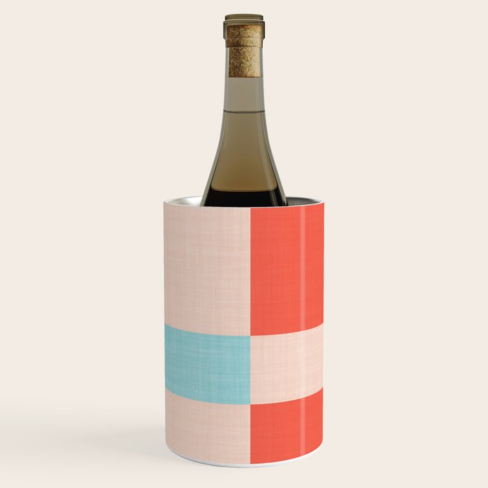 Playful Check Summer Plaid Pattern Wine Chiller Gallery Image 3