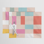 Playful Check Summer Plaid Pattern Placemat Gallery Image 1