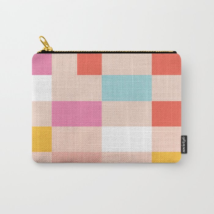 Playful Check Summer Plaid Pattern Carry All Pouch Gallery Image 1