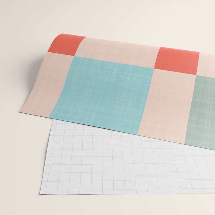 Playful Check Summer Plaid Pattern Wrapping Paper Gallery Image 2