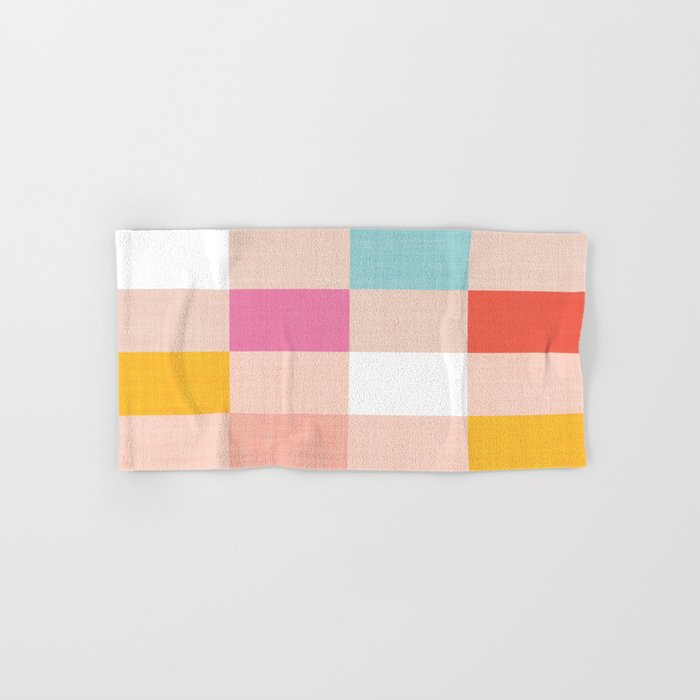 Playful Check Summer Plaid Pattern Bath Towel Gallery Image 1