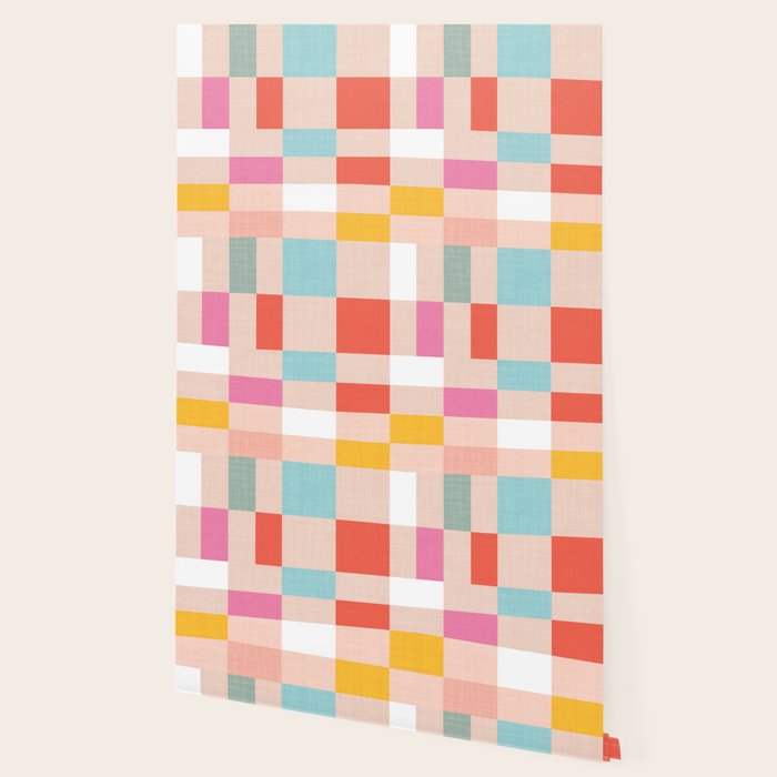 Playful Check Summer Plaid Pattern Wallpaper Gallery Image 2