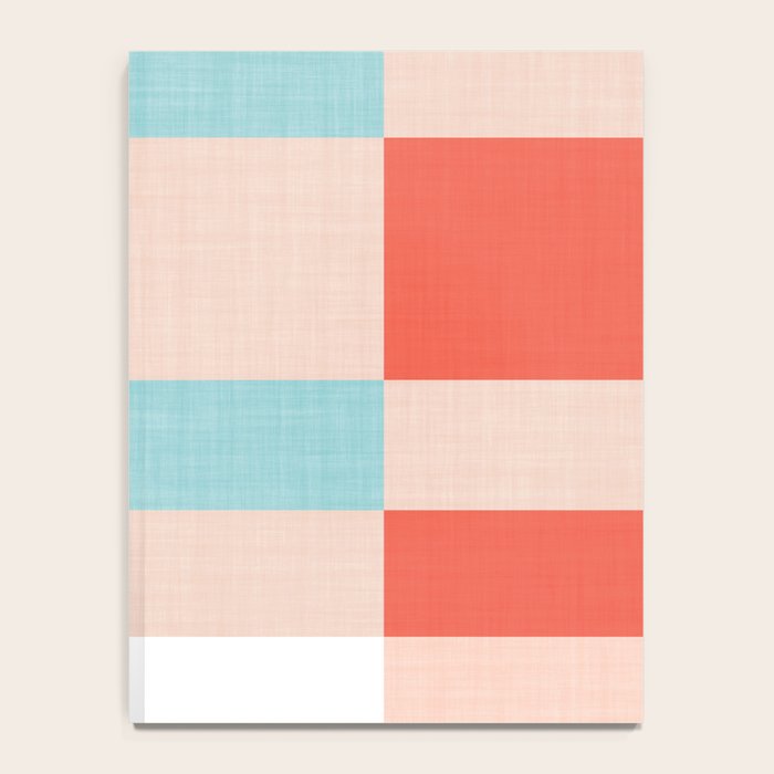 Playful Check Summer Plaid Pattern Notebook Gallery Image 4