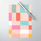 Playful Check Summer Plaid Pattern Wrapping Paper Gallery Image 1