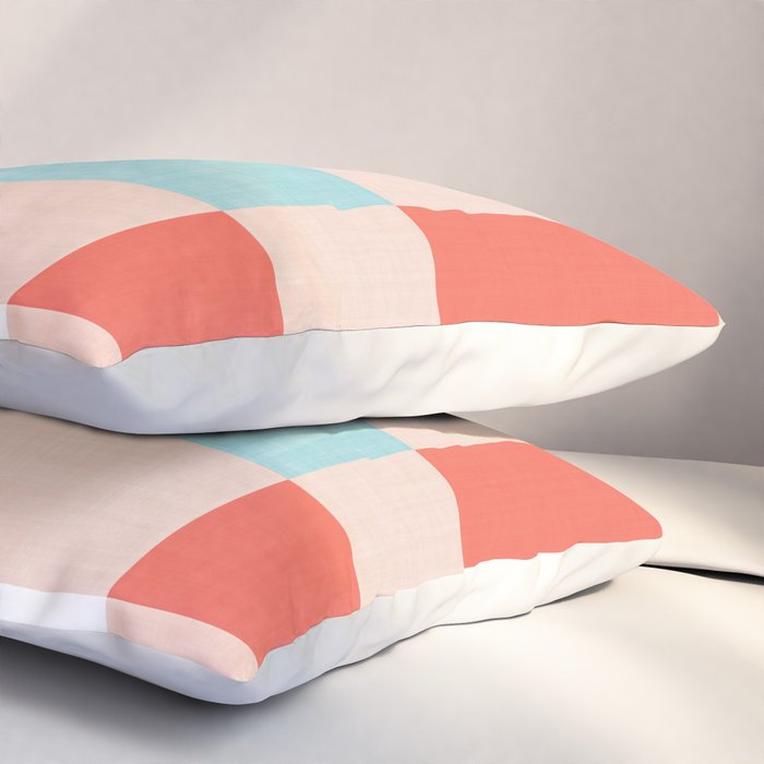 Playful Check Summer Plaid Pattern Pillow Sham Gallery Image 3