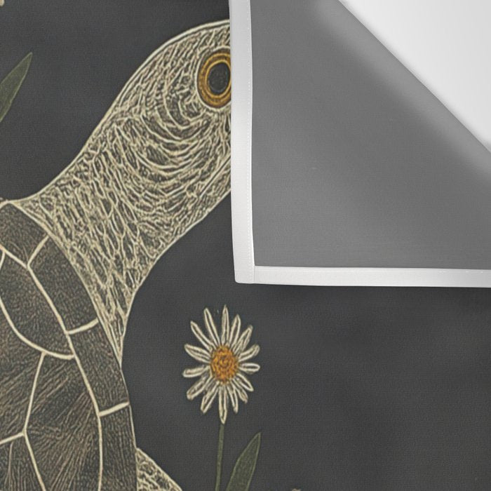 Turtle with Flowers Wall Tapestry Gallery Image 3