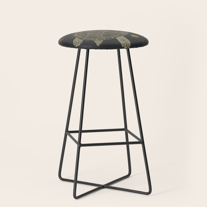 Turtle with Flowers Stool Gallery Image 1