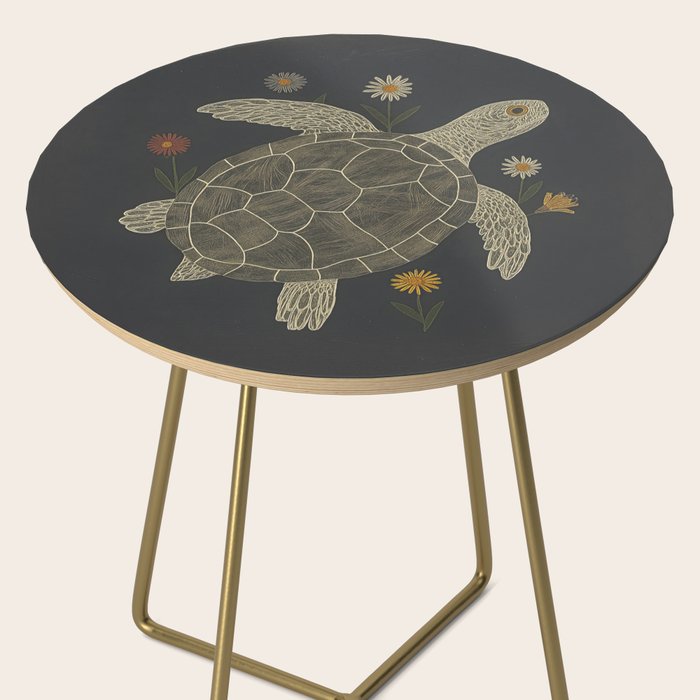 Turtle with Flowers Side Table Gallery Image 2