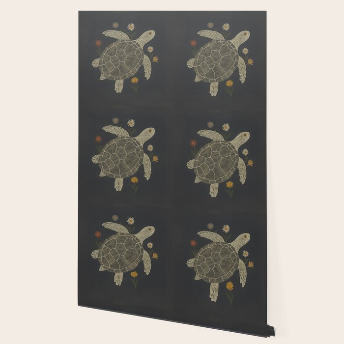 Turtle with Flowers Wallpaper Gallery Image 2