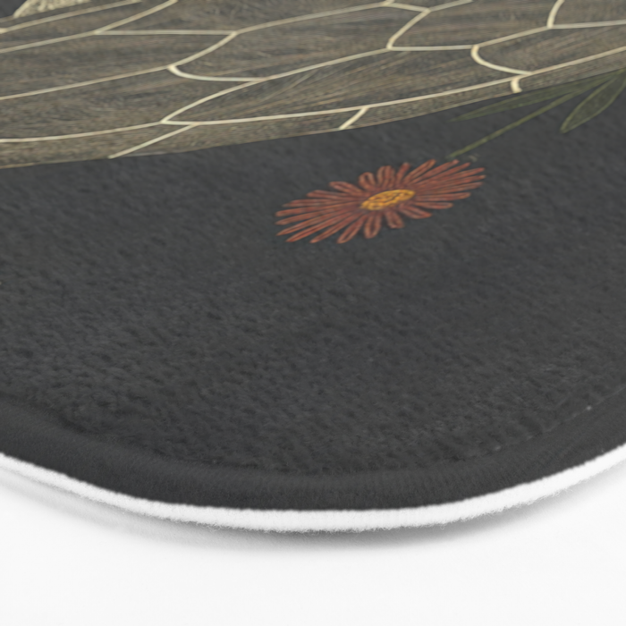 Turtle with Flowers Bath Mat Gallery Image 3