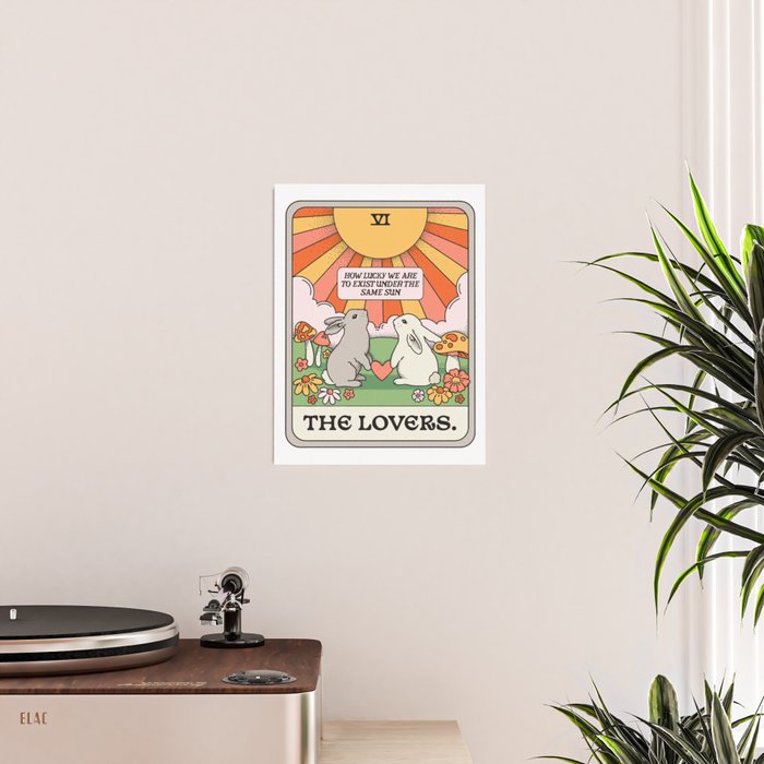 The Lovers Bunny Tarot Card Poster Gallery Image 2