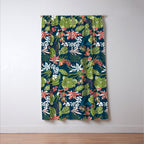 Succulent Garden Navy Window Curtain Gallery Image 3